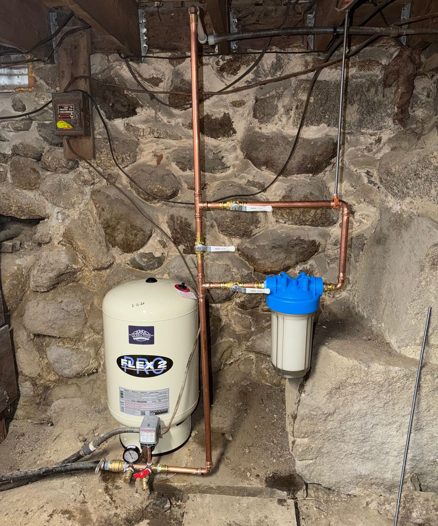 Water and sewer line plumbing repair or replacement project in Southern New Hampshire